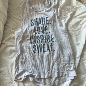 White Graphic Tank Top